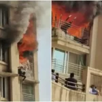Mumbai: A fierce fire broke out in a multi-storey building in Malad, the girl jumped from the window
