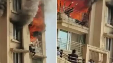 Mumbai: A fierce fire broke out in a multi-storey building in Malad, the girl jumped from the window