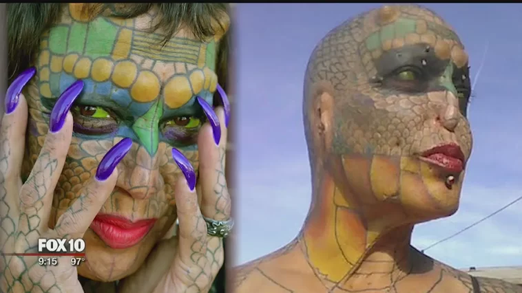 Trans woman cut off ears and nostrils so she can appear as a dragon