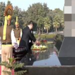 Interpol degation honours the National Police Memorial.