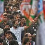 The Bharat Jodo Yatra starts up again and reaches Pantha Chowk.