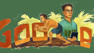 Google honors the 97th birthday of the wrestler Khashaba Dadasaheb Jadhav.