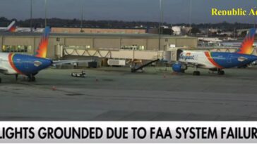 FAA computer failure halts U.S. flights as departing aircraft are grounded.