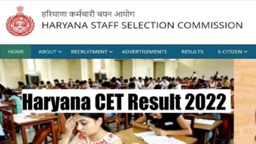 HSSC CET Result 2022: Haryana CET results declared