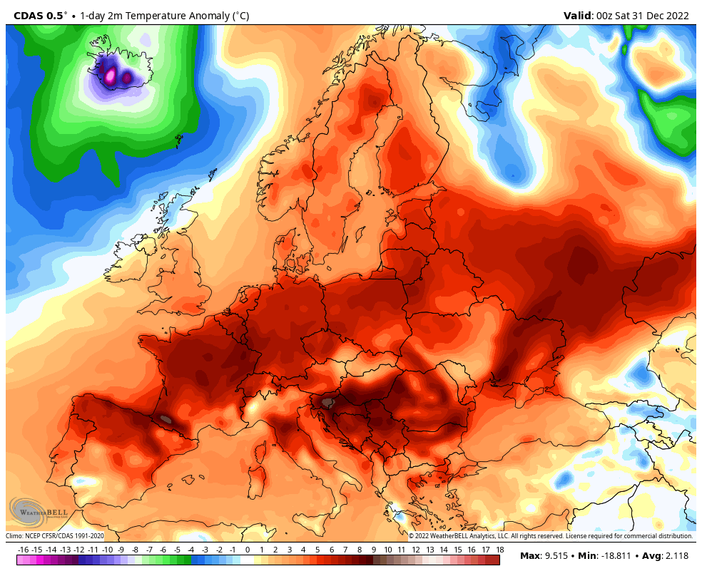 Bad condition in Europe, record breaking heat in January, hottest day recorded in new year.