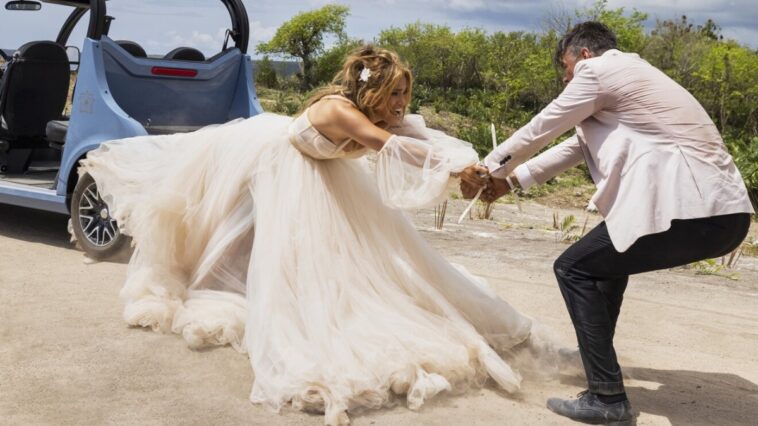 Jennifer Lopez and Josh Duhamel Jump into Action in a Featurette for "Shotgun Wedding" [Exclusive]