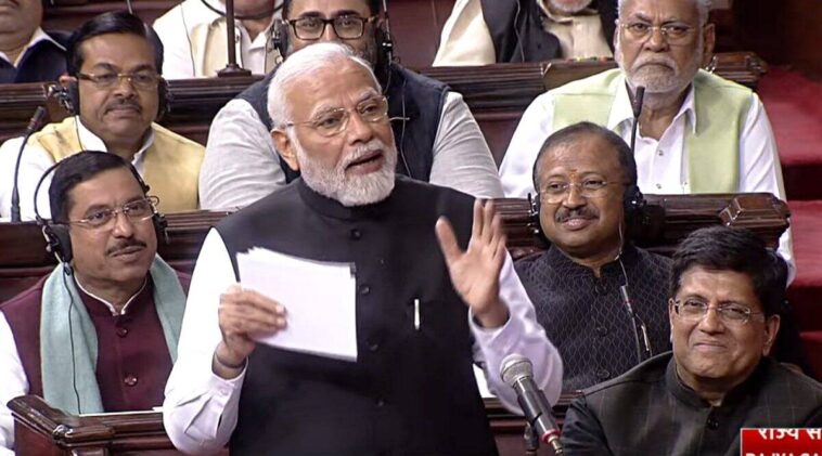 Modi in Rajya Sabha