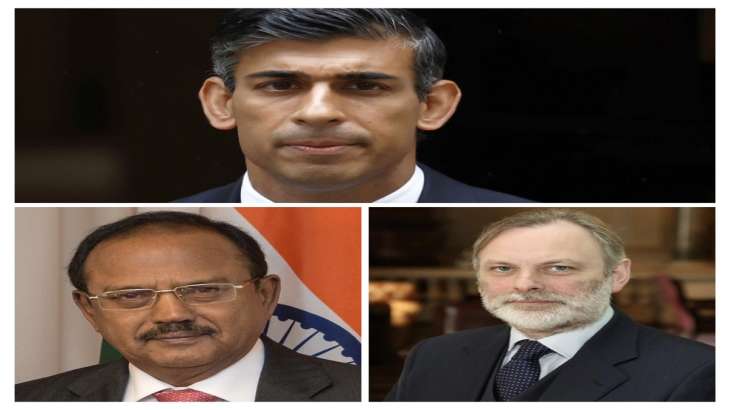 Rishi Sunak Joins Ajit Doval's Meeting With The National Security Adviser Of The United Kingdom.