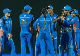 WPL 2023:  Mumbai Indians defeated Gujarat Giants by 55 runs; they are the first team to qualify for the playoffs.