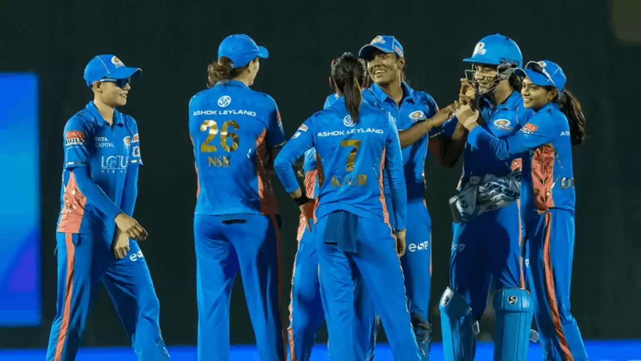 WPL 2023:  Mumbai Indians defeated Gujarat Giants by 55 runs; they are the first team to qualify for the playoffs.