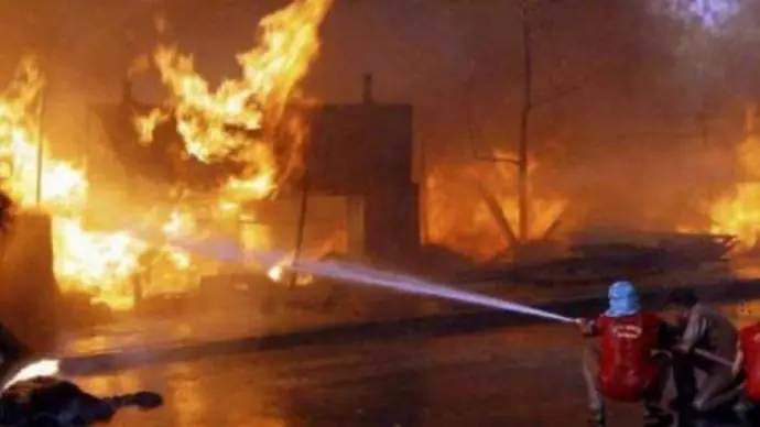 explosion at firecracker Unit