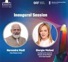 Raisina Dialogue commences today; Italian Prime Minister Giorgia Meloni will be the keynote speaker at the inaugural session.