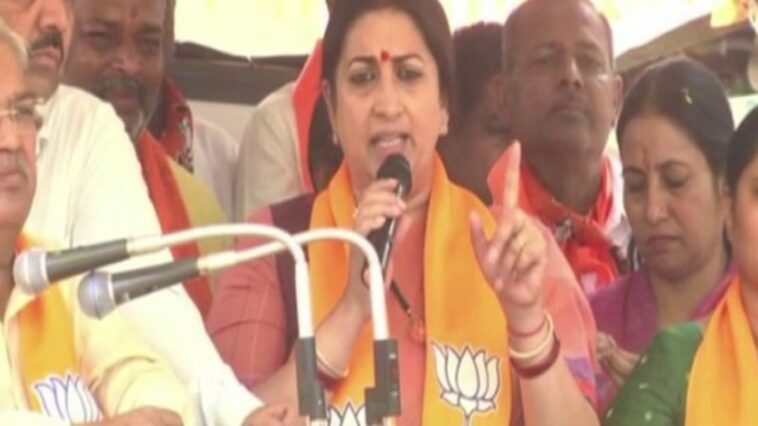 Smriti Irani in Karnataka: Congress insulted homeland, shouldn't vote.