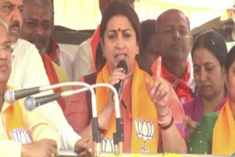 Smriti Irani in Karnataka: Congress insulted homeland, shouldn't vote.
