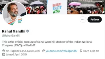 Gandhi changes Twitter bio