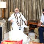 Ram Charan and Chiranjeevi Met with Amit Shah after Oscar Win