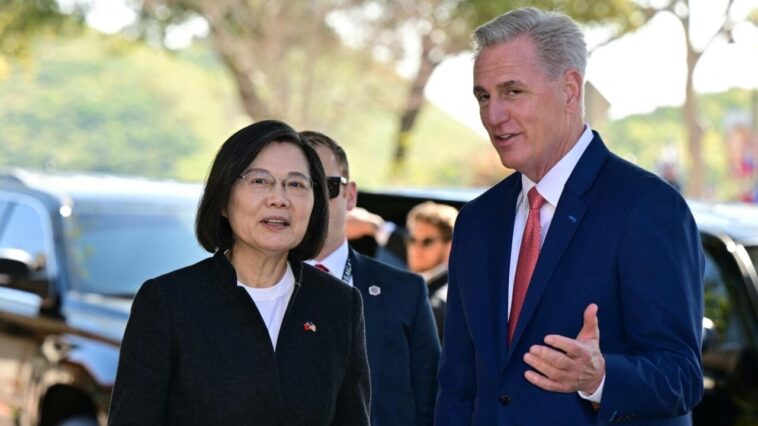 China vows 'resolute, effective' response to high-level US meeting with Taiwan's President