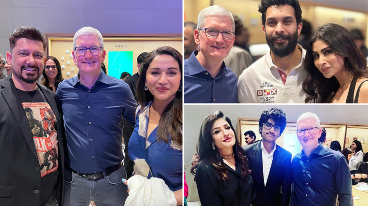 Bollywood stars Raveena Tandon to Madhuri Dixit pose with Apple CEO Tim Cook