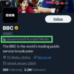 Twitter labels BBC as "government-funded media"