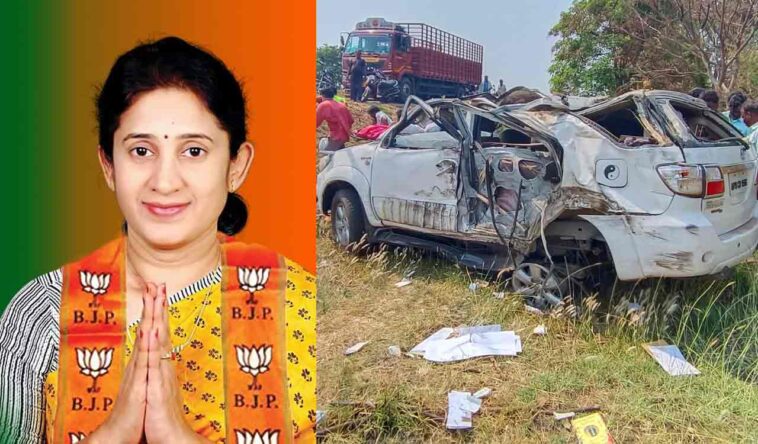 BJP leader Neeraja Reddy died in road accident in Telangana