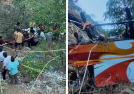 12 dead, over 25 injured after bus falls into ditch in Raigad