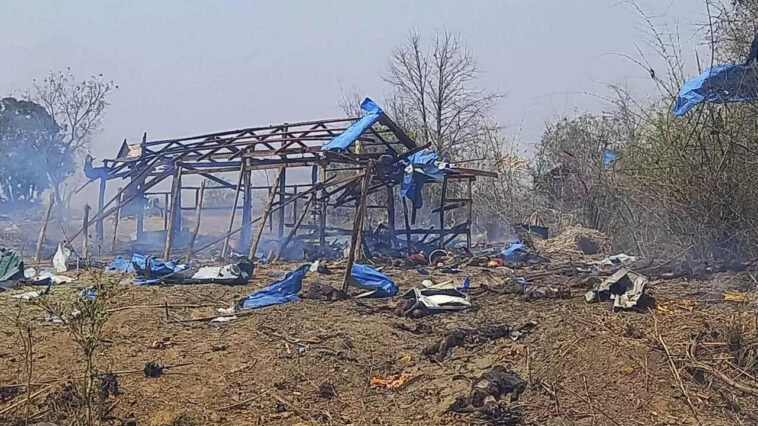 100 people are presumed dead after Myanmar airstrikes in the Sagaing region