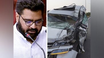 Rajya Sabha MP Kartikeya Sharma meets with accident Rajya Sabha MP Kartikeya Sharma meets with accident