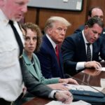 Yes, no, not guilty: Voluminous Donald Trump only spoke six times during the hearing