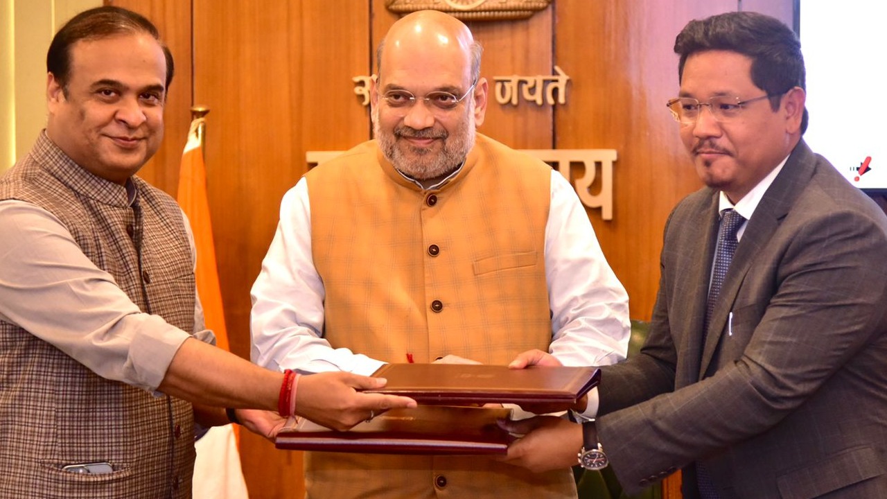 Assam and Arunachal will sign MoU regarding  border dispute in the presence of Amit Shah.