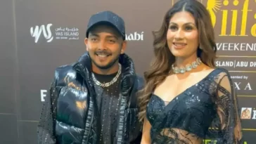 Prithvi Shah with Nidhi Tapadia in IIFA 2023