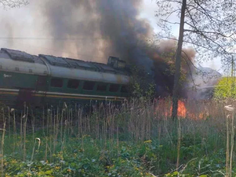 Russian freight train exploded near Ukraine border