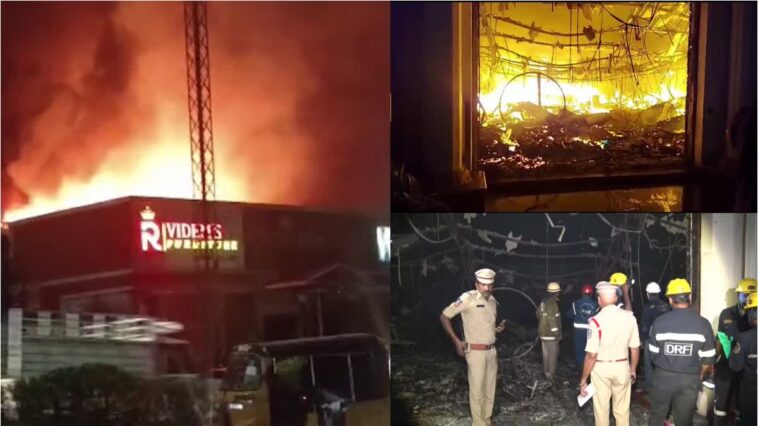 Hyderabad: Fire breaks out at furniture warehouse in Vanasthalipuram