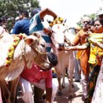 BJP protests with cows against Karnataka Minister’s statement