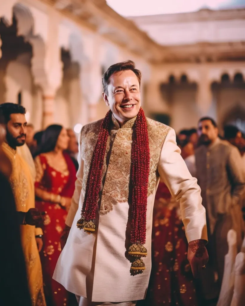 Elon Musk Desi Groom Look Good