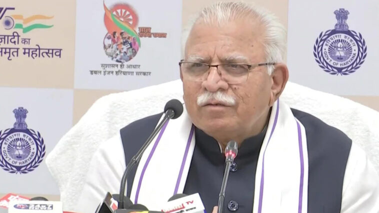 Haryana CM announces monthly pension of Rs 2,750 for unmarried people