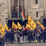 Indian Community Waves Tricolour Countering Pro-Khalistan Protest In Canada's Toronto.
