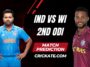 IND vs WI 2nd ODI Match Prediction