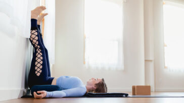 Pose 3 benefits from putting your legs up against the wall