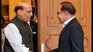 Rajnath Singh Calls Upon Malaysian PM Anwar Ibrahim In Kuala Lumpur