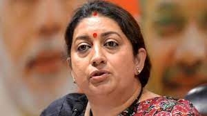 Smriti Irani denigrates Udhayanidhi.