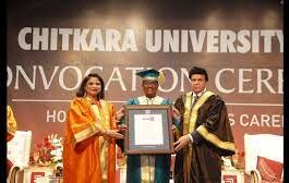 Chitkara University grants J A Chowdary an honorary doctorate.