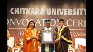 Chitkara University grants J A Chowdary an honorary doctorate.