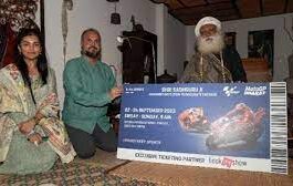 Sadhguru inaugurates MotoGP Bharat at opening ceremony.
