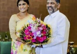 Sharmila visits Congress leaders in Delhi to discuss merger.