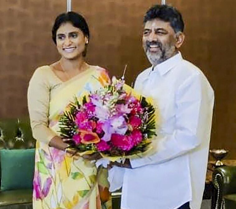 Sharmila visits Congress leaders in Delhi to discuss merger.