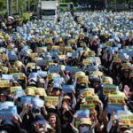 South Korean teachers' protest march after colleague's death