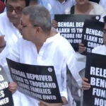 TMC Workers Hold Protest At Rajghat Seeking Funds For Schemes
