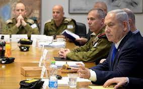 Benjamin Netanyahu, prime minister of Israel, visits soldiers on the outskirts of Gaza and inquires, "Are you prepared?"