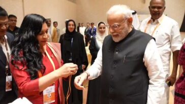 Mexican Senate president ties Rakhi to PM Modi during P20 summit